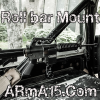 ARmA15 Jeep YJ JK rifle mount attached to a 2.25-inch roll bar